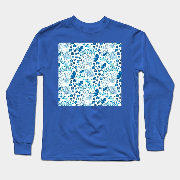 Birds and flowers Long Sleeve T-Shirt by DenesAnnaDesign